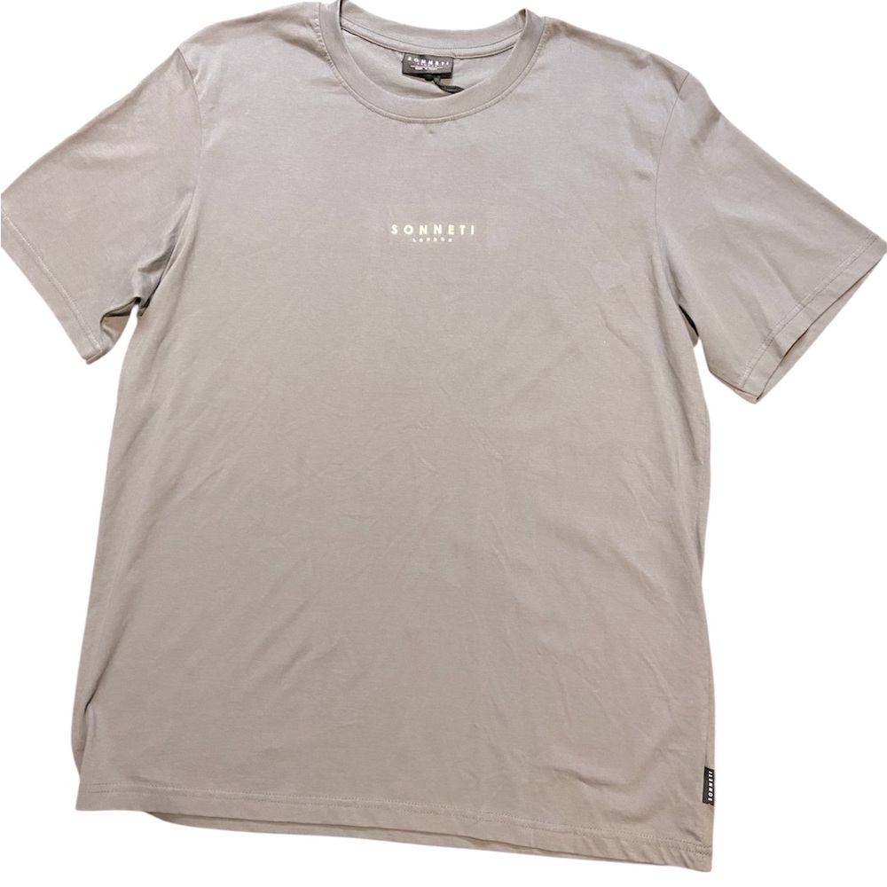 NWT Sonneti London T-Shirt Logo Mens Size XL Gray Short Sleeve Crewneck
